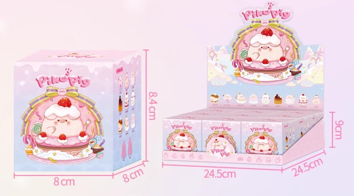 YSBRING Airtoys PikoPig Cute Figurine Dessert Style Collectible Animal Doll Ornaments (9 PC Fullset)