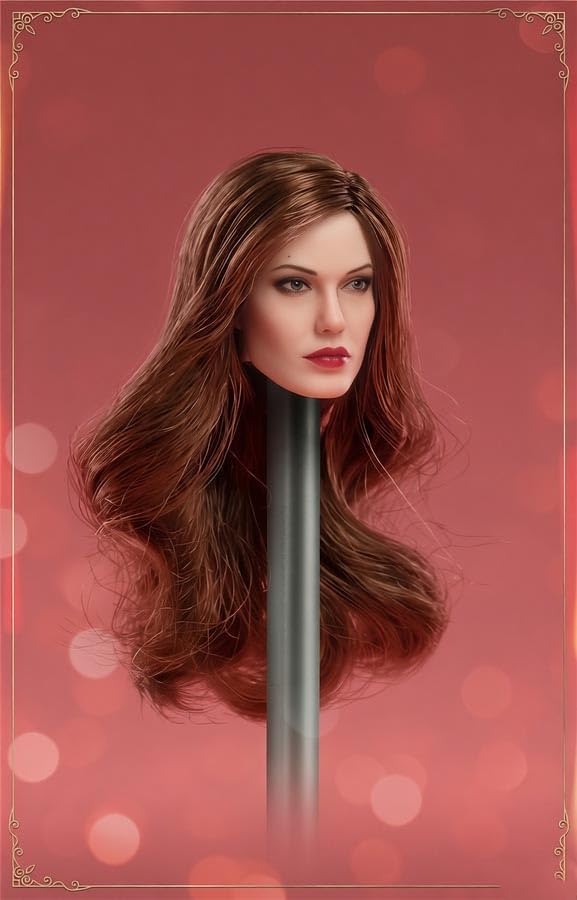 1/12 Scale Classic Movie Star Style Black Evening Dress + Realistic Long Wavy Hair Female Head Sculpt for 6 inch woman action figure body DR010