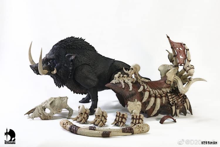 YSBRING D20 Studio 1/12 Scale Boar Bone Spike Mount for 6 Inch Collectible Action Figure (Black)