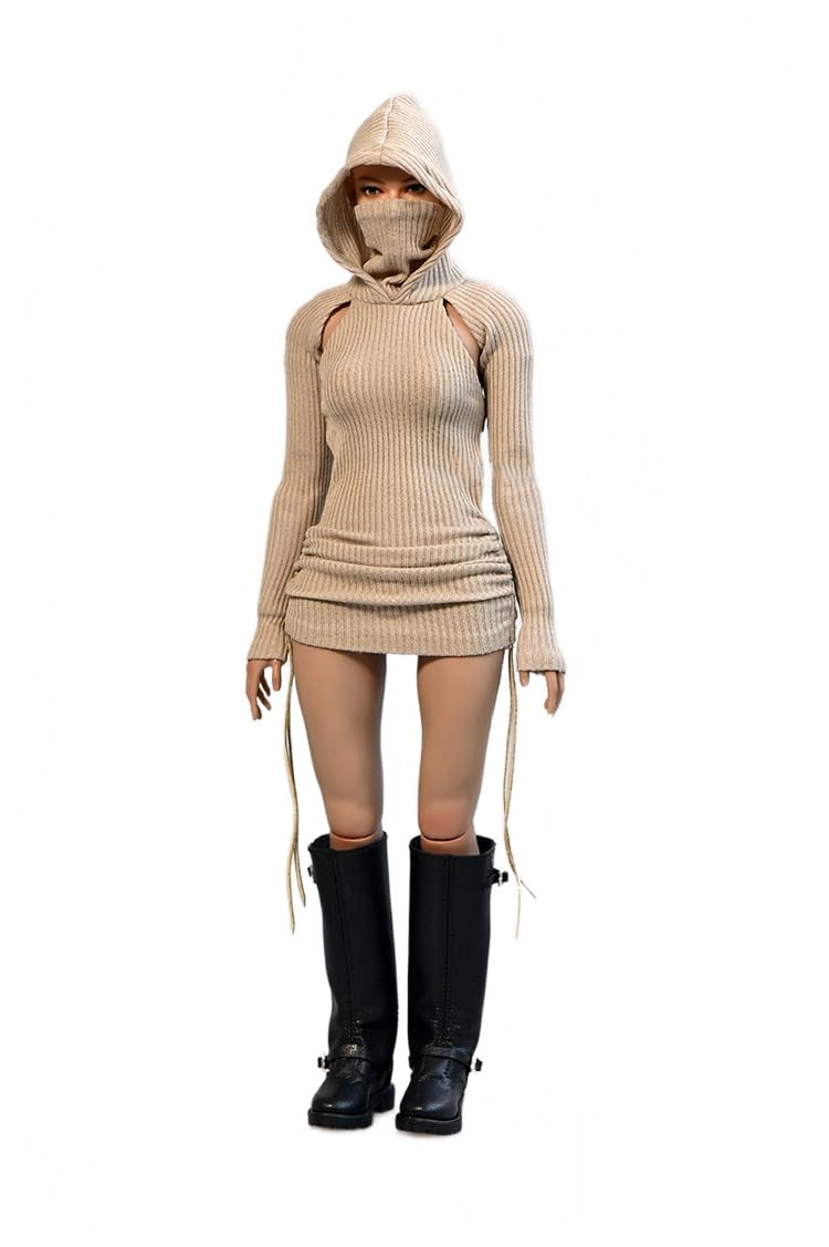 1/6 scale female figure doll accessories clothes hooded dress for 12 inch woman action figure