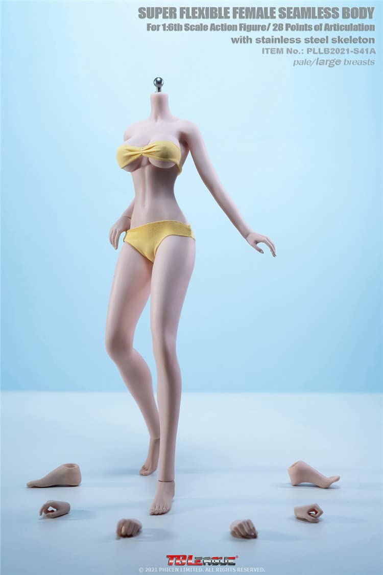 i8 TOYS TBLeague Phicen PLLB2021-S41A 1/6 Scale Phicen Female Seamless pale Body for 12 inch Action Figure detachable feet without Head Sculpt