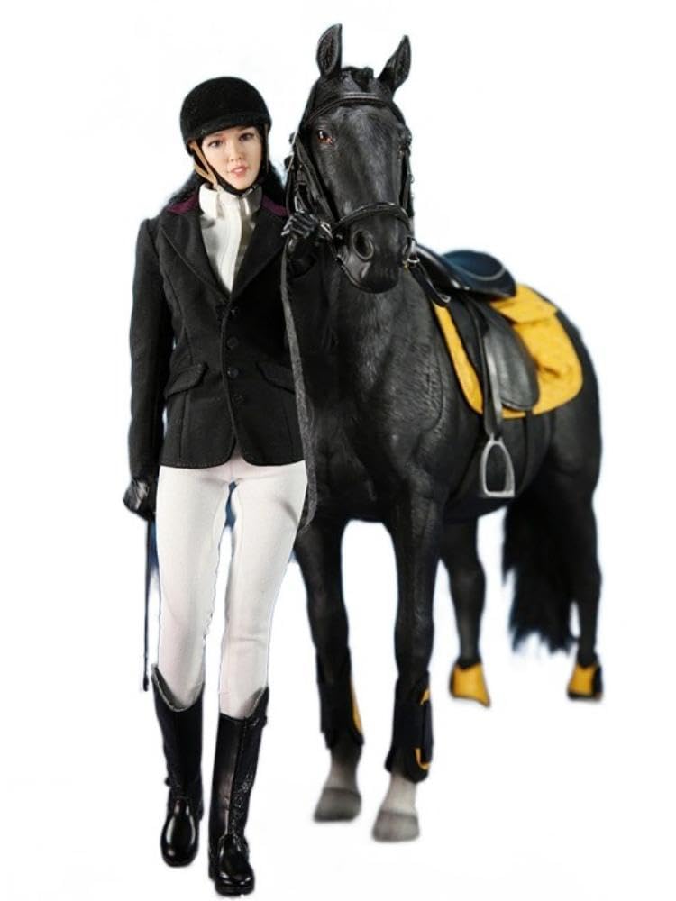 MR.Z MULTIFUN 1/6 scale Women's Equestrian Clothing Set with Racehorse Model for 12 inch female action figure MF004A