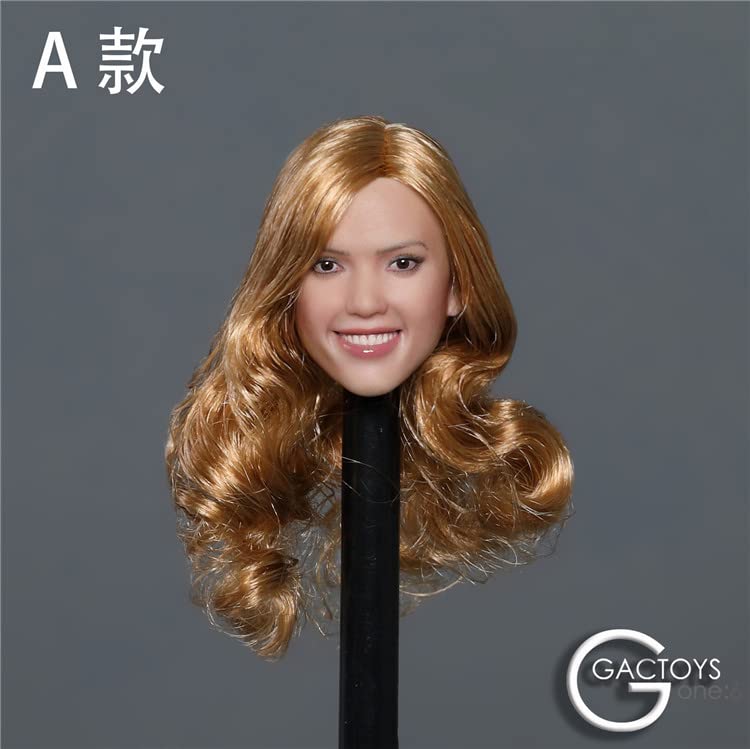 i8 TOYS GACTOYS GC035A 1/6 Scale Female Figure Accessories Head Smiley Beauty Head Sculpture for 12 Inches Female Doll Body