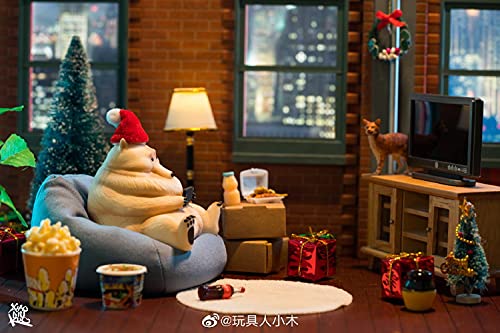 MonaMojiang Lazy animal series cute figurines Polar bear
