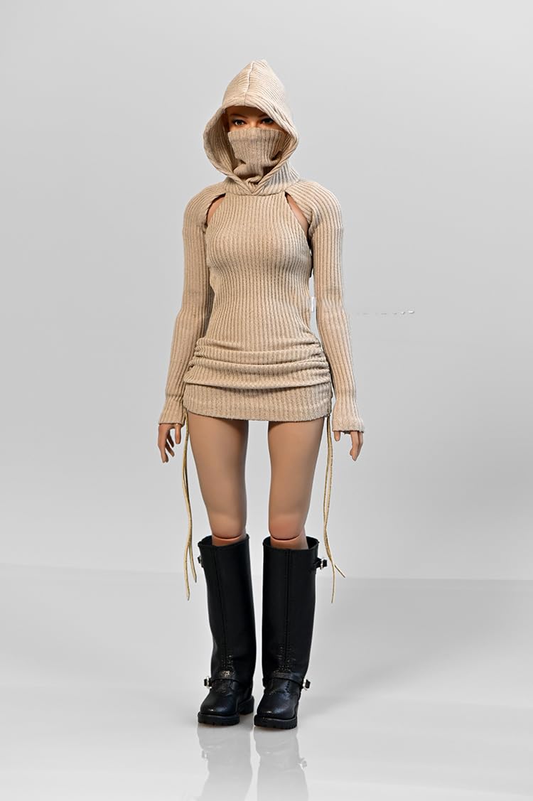 1/6 scale female figure doll accessories clothes hooded dress for 12 inch woman action figure