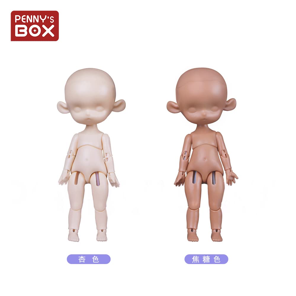 i8 TOYS Penny's Box Natural Mystery ob11 5 Inch Doll Body Super Movable Joint (Without Head, Apricot)