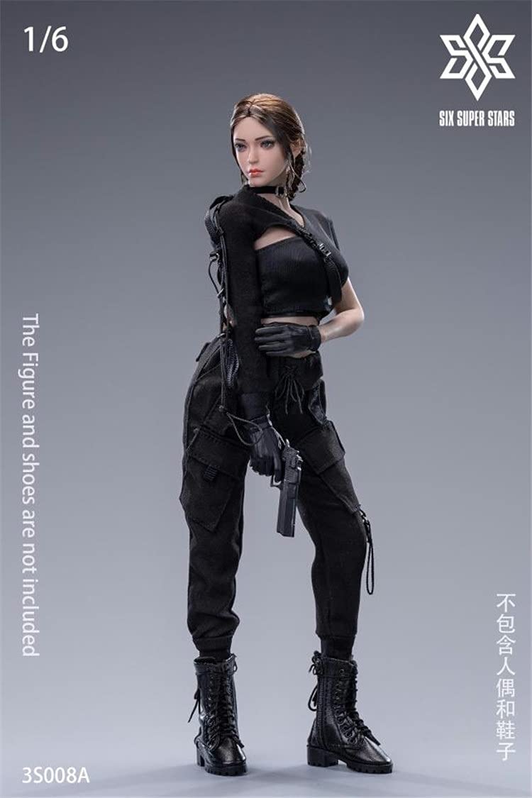 YSBRING Six Super Stars 3S008A 1/6 Scale Cool Girl Functional Outfit for 12 Inch Female Action Figure Body (without figure shoes weapon)