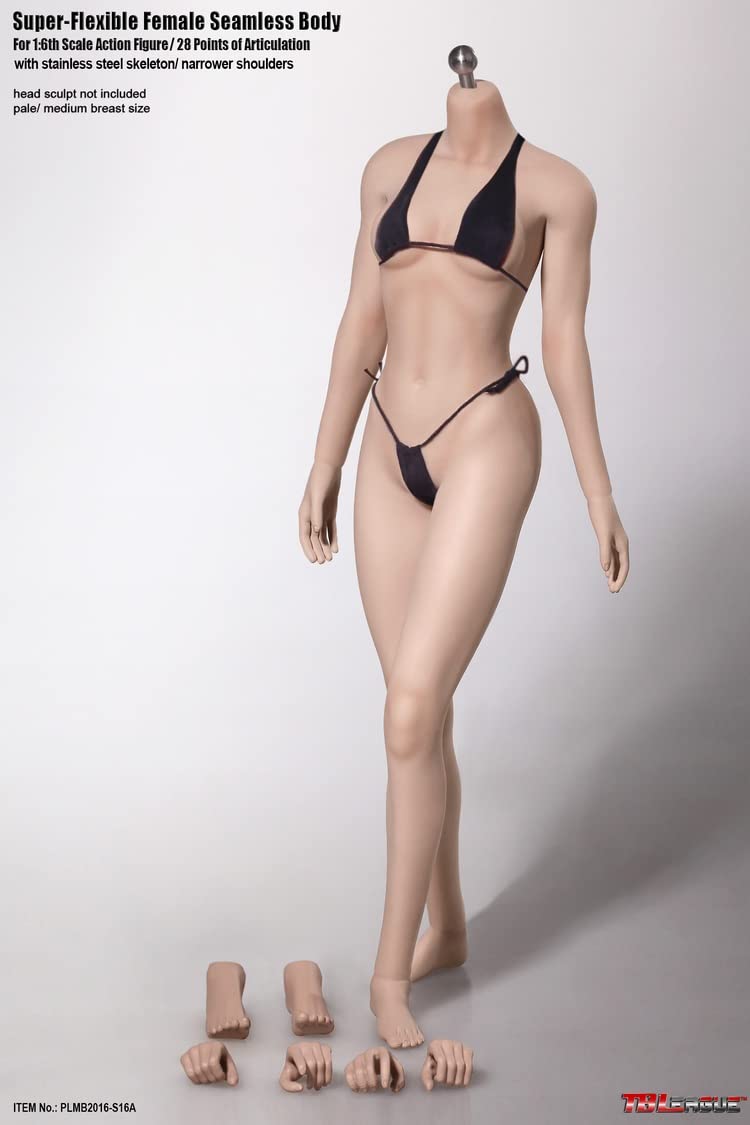 YSBRING Tbleague S16A 1/6 Scale Super-Flexible Female Seamless Body 12 Inch Collectible Action Figure (Pale, without head sculpture)