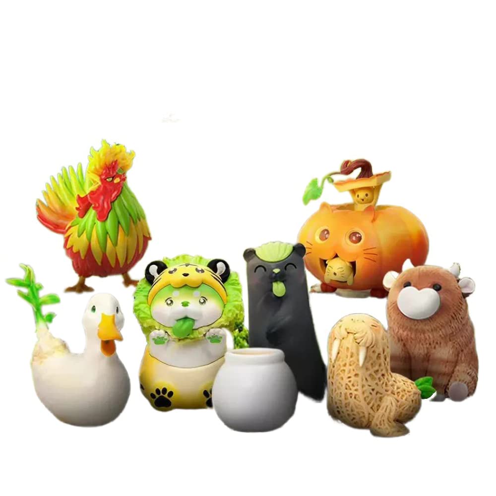 YSBRING dodowo Vegetable Fairy Second Series 3 Inch Cute Animal Figures doll (6PC Full Set)