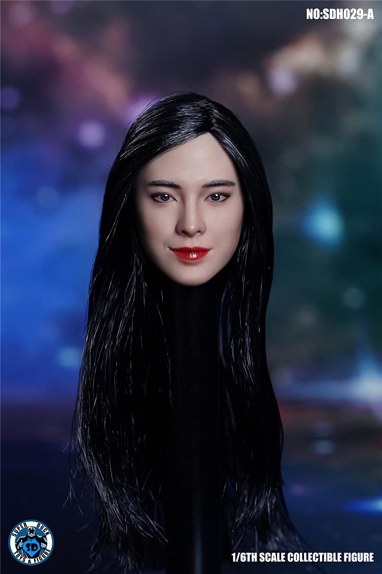 YSBRING SUPER DUCK SDH029A 1/6 Scale Asian Beauty Head Sculpture for 12 Inch Female Collectible Action Figure Body