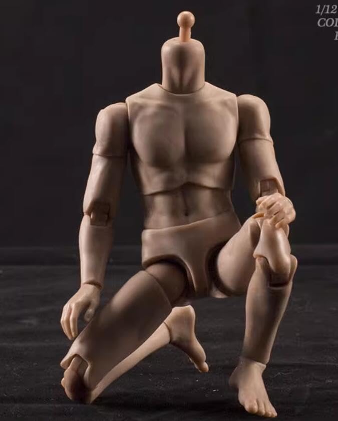 JIAOU DOLL 1/12 scale male body Movable muscle male model no head for 6 inch man action figure