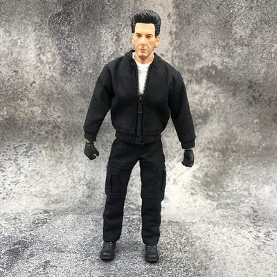 i8 TOYS i8 TOYS MWR 1/12 Scale Male Accessories Casual Overalls for 6 inch Man Collectible Action Figure A (Black)