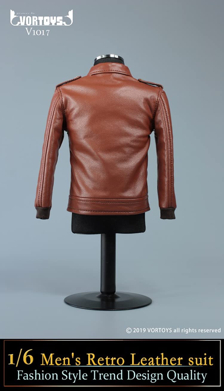 YSBRING VORTOYS V1017 1/6 Scale Men's Retro Leather Jacket Suit for 12 Inch Male Action Figure M31 Body (no body)