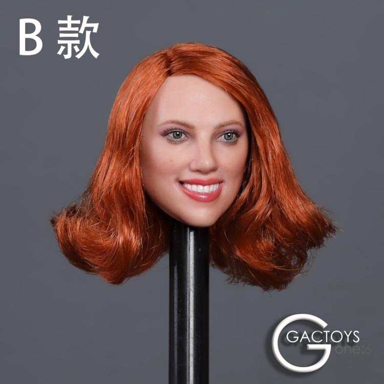 YSBRING GACTOYS GC033B 1/6 Scale Female Head Sculpt European and American Star Head Carving for 12 Inch Action Figure Doll