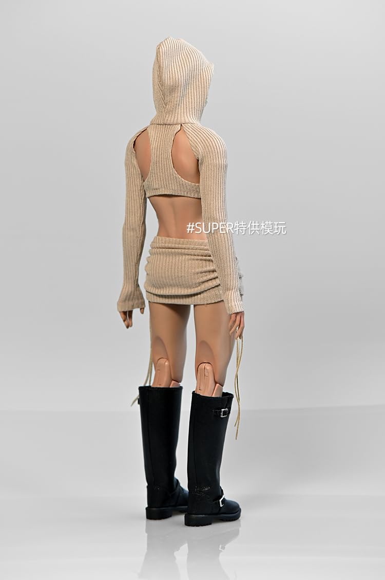 1/6 scale female figure doll accessories clothes hooded dress for 12 inch woman action figure
