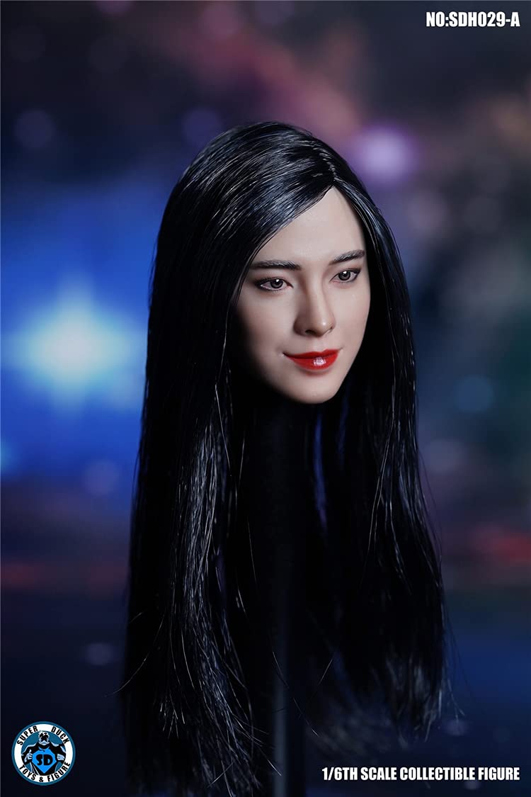YSBRING SUPER DUCK SDH029A 1/6 Scale Asian Beauty Head Sculpture for 12 Inch Female Collectible Action Figure Body