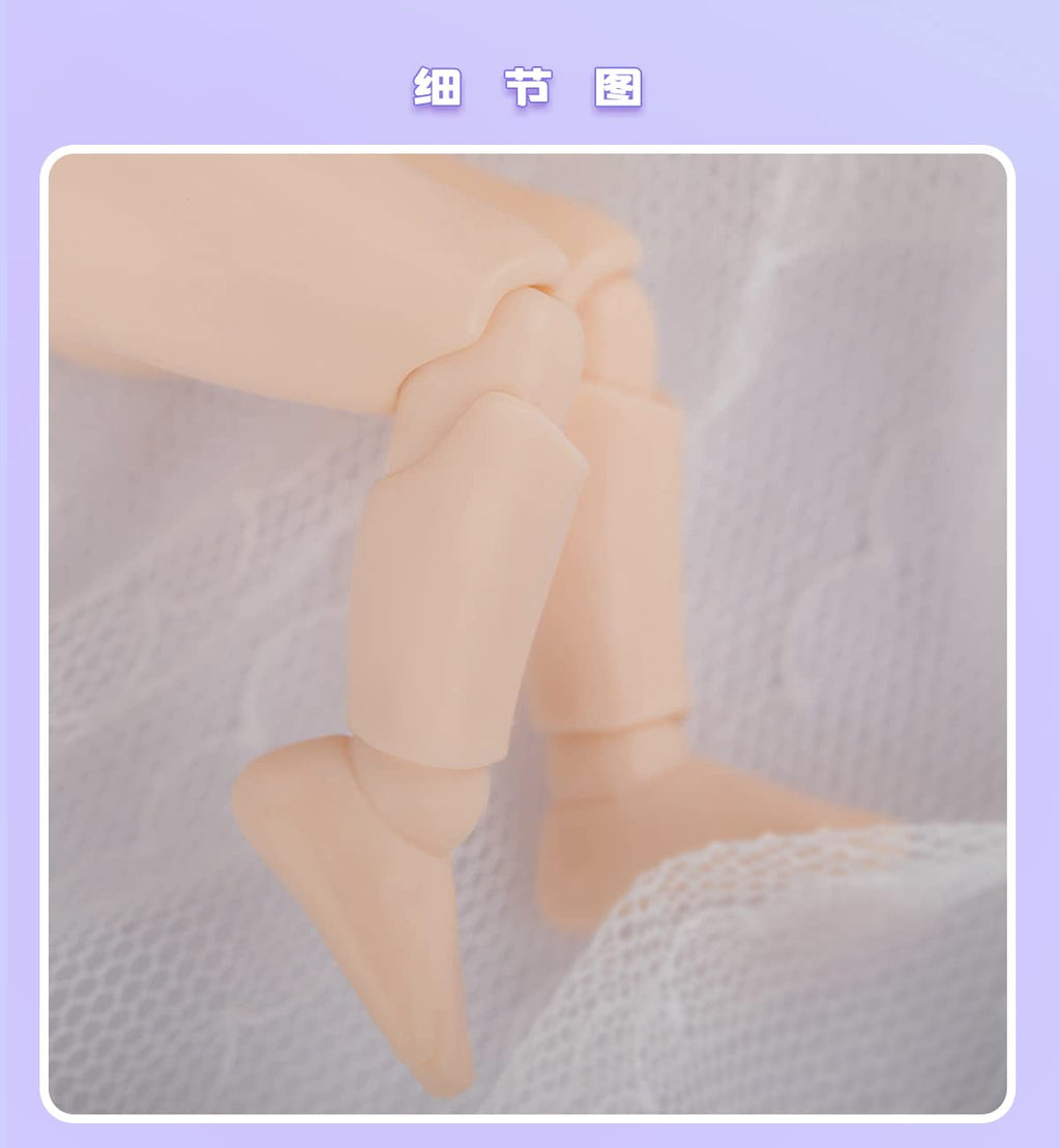 i8 TOYS Penny's Box Natural Mystery ob11 5 Inch Doll Body Super Movable Joint (Without Head, Apricot)