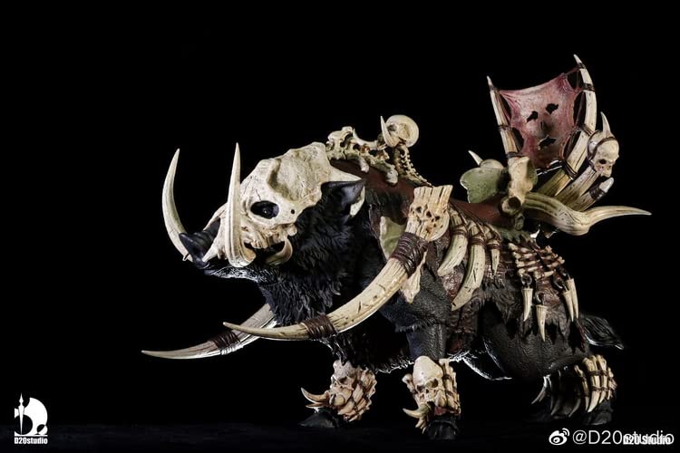 YSBRING D20 Studio 1/12 Scale Boar Bone Spike Mount for 6 Inch Collectible Action Figure (Black)