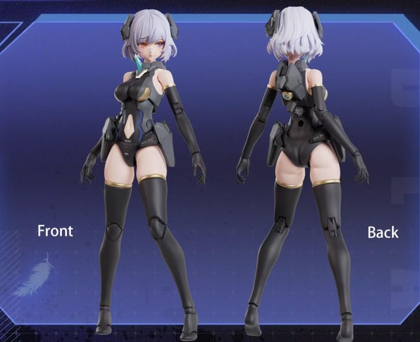 Kaitianjichuang 1/12 scale mecha angel swan girl Elysia model kits, 6 inch mecha girls action figure，15+ & adults