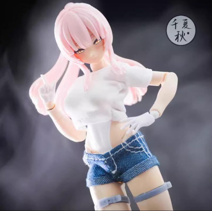 1/12 scale female clothes Short sleeved shorts set for 6 inch mecha girl woman action figure