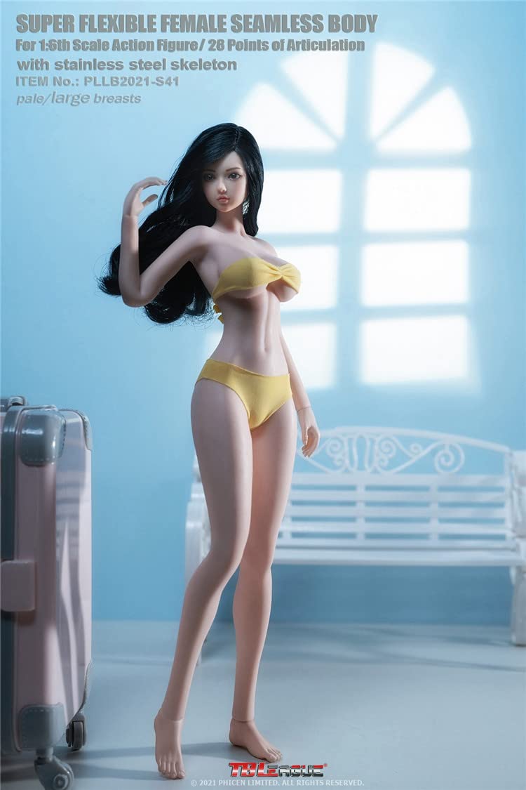 i8 TOYS TBLeague Phicen PLLB2021-S41A 1/6 Scale Phicen Female Seamless pale Body for 12 inch Action Figure detachable feet without Head Sculpt