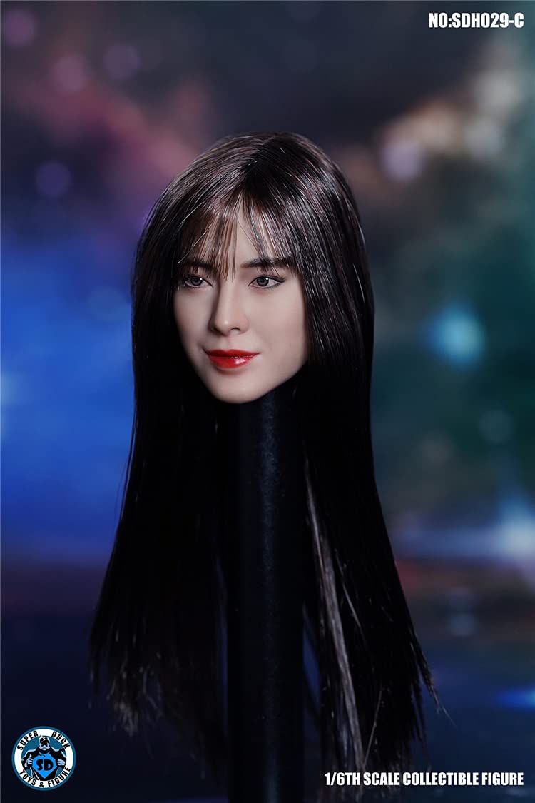 YSBRING SUPER DUCK SDH029C 1/6 Scale Asian Beauty Head Sculpture for 12 Inch Female Collectible Action Figure Body