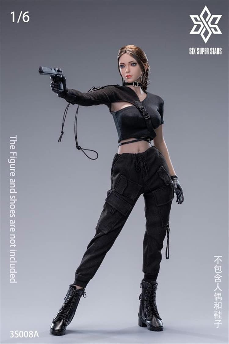 YSBRING Six Super Stars 3S008A 1/6 Scale Cool Girl Functional Outfit for 12 Inch Female Action Figure Body (without figure shoes weapon)