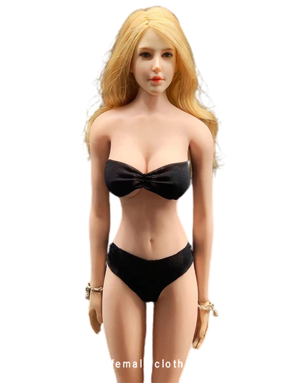 i8 TOYS 1/6 Scale CJG-037A Women's Clothing Female Doll Body Accessories Bra + Panties for 12 Inch Female Action Figure (White) (CJG-037B Black)