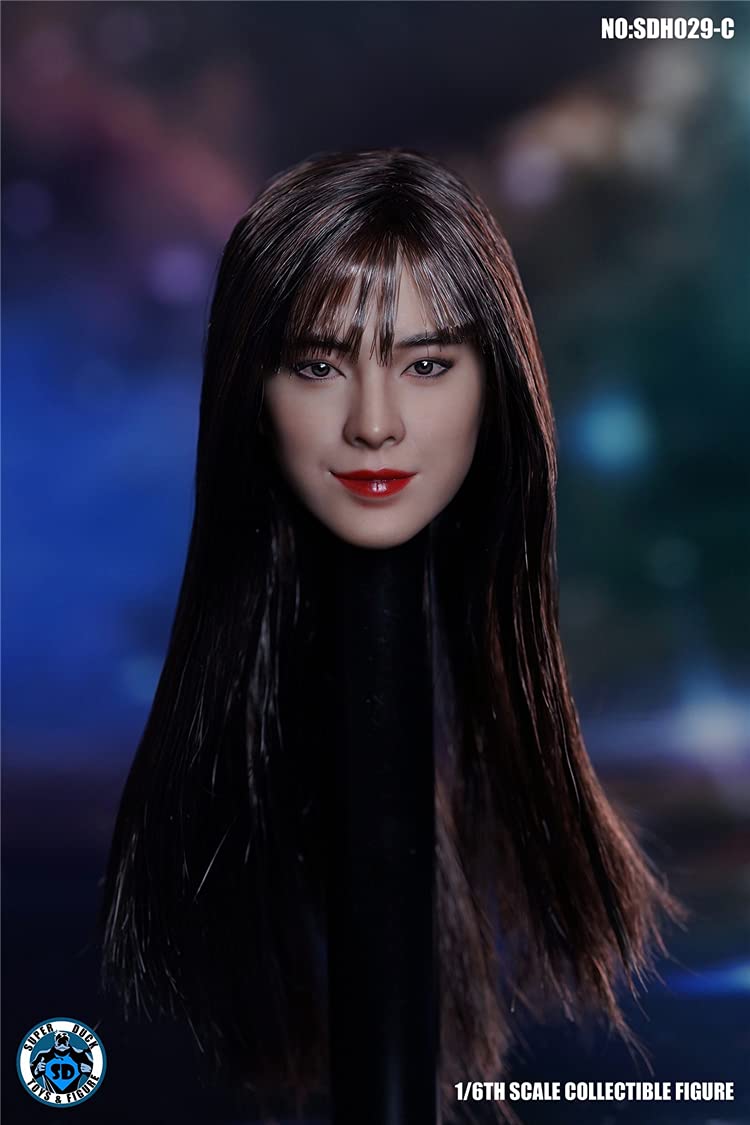 YSBRING SUPER DUCK SDH029C 1/6 Scale Asian Beauty Head Sculpture for 12 Inch Female Collectible Action Figure Body