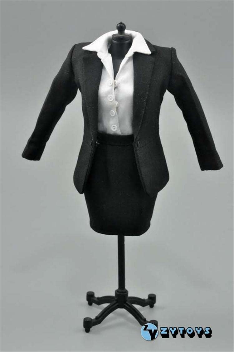YSBRING ZYTOYS 1/6 Scale Figure Accessories Clothes Women's Black Professional Suit Short Skirt A for 12 Inch Female Body