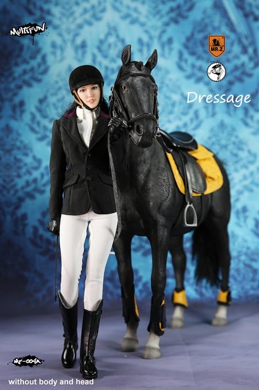 MR.Z MULTIFUN 1/6 scale Women's Equestrian Clothing Set with Racehorse Model for 12 inch female action figure MF004A