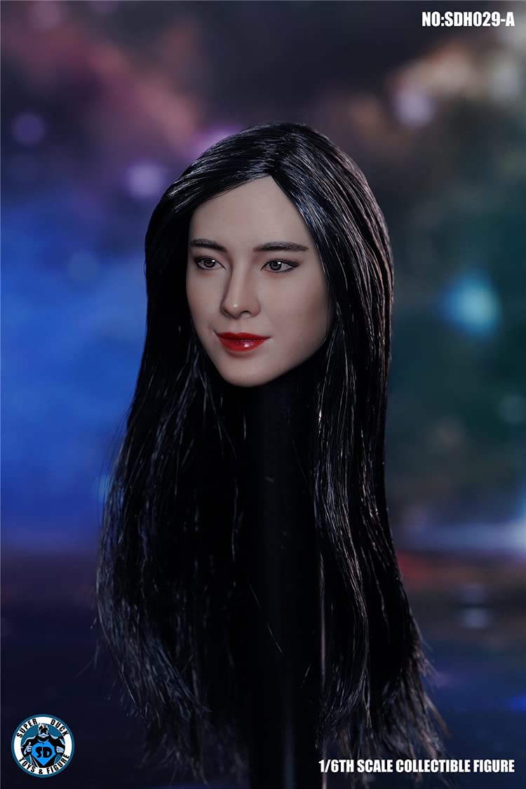 YSBRING SUPER DUCK SDH029A 1/6 Scale Asian Beauty Head Sculpture for 12 Inch Female Collectible Action Figure Body