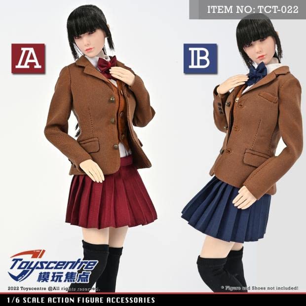 YSBRING Toyscentre TCT-022A 1/6 Scale Women's Suit Skirt Set for 12 Inch Female Soldier Action Figure (Red)