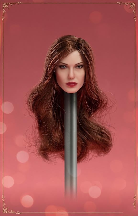 1/12 Scale Classic Movie Star Style Black Evening Dress + Realistic Long Wavy Hair Female Head Sculpt for 6 inch woman action figure body DR010