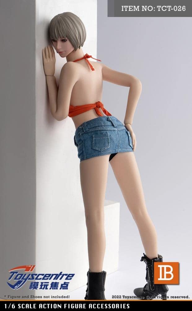 YSBRING ToysCentre TCT-026B 1/6 Scale Female Clothes Set Camisole + Short Skirt + Underpants for 12 Inch Female Action Figure Body (Organge)
