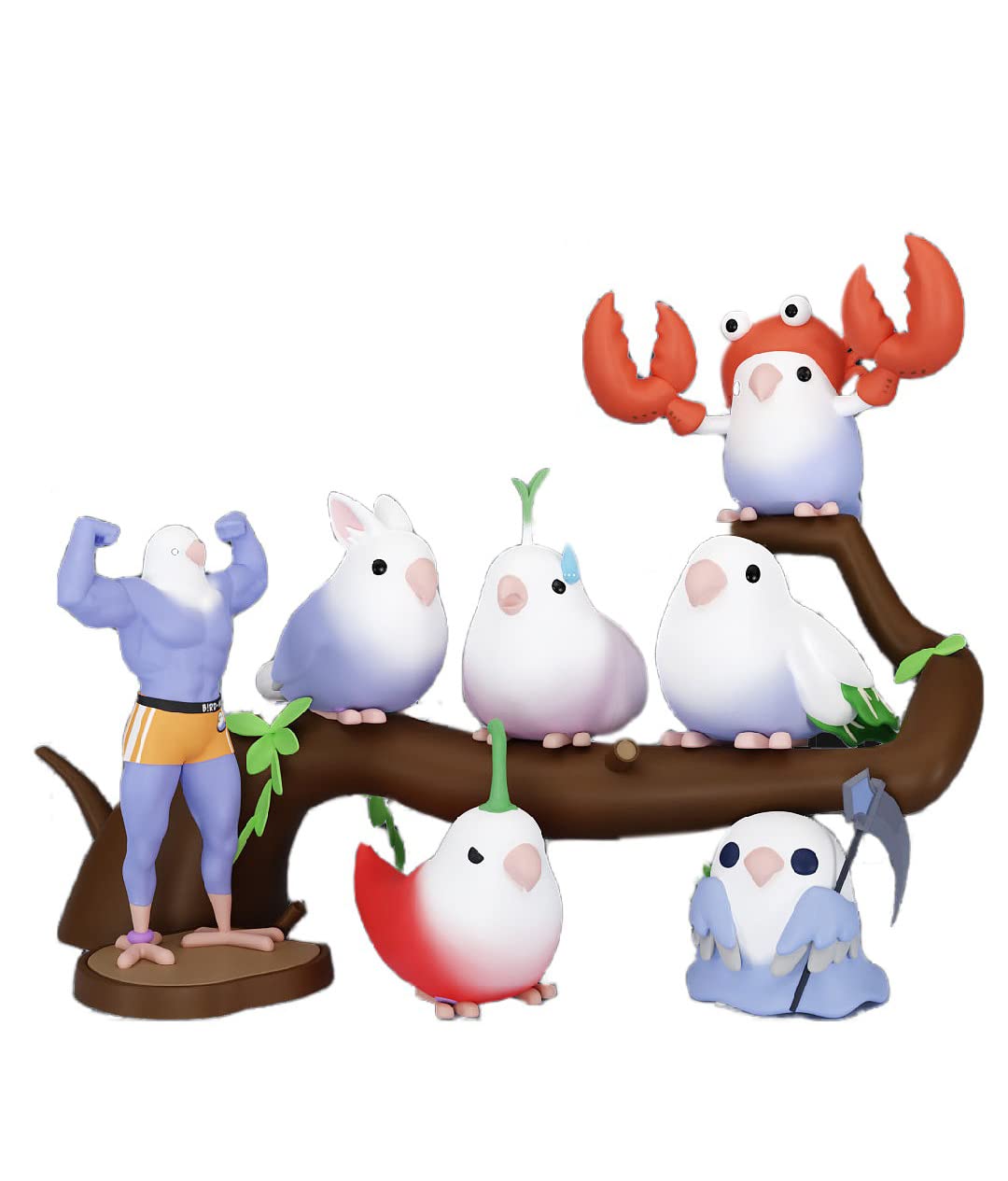 YSBRING What The Bird Series Cute Animal Figures (1PC Random)
