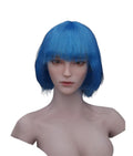 YSBRING DS TOYS D-012 1/6 Scale Cosplay Head Sculpture Figure Accessories for 12 Inch European and American White-skinned Female Body (Blue)