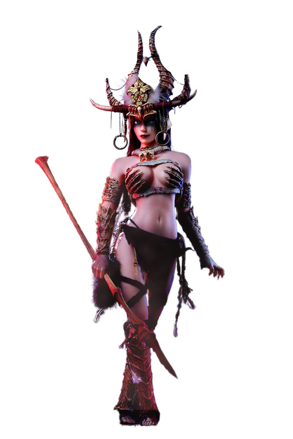 YSBRING POPTOYS WH002 1/6 Scale Witch Huntsman Bloody Shaman Afar 12 Inch Collectible Action Figure (Black Shaman)