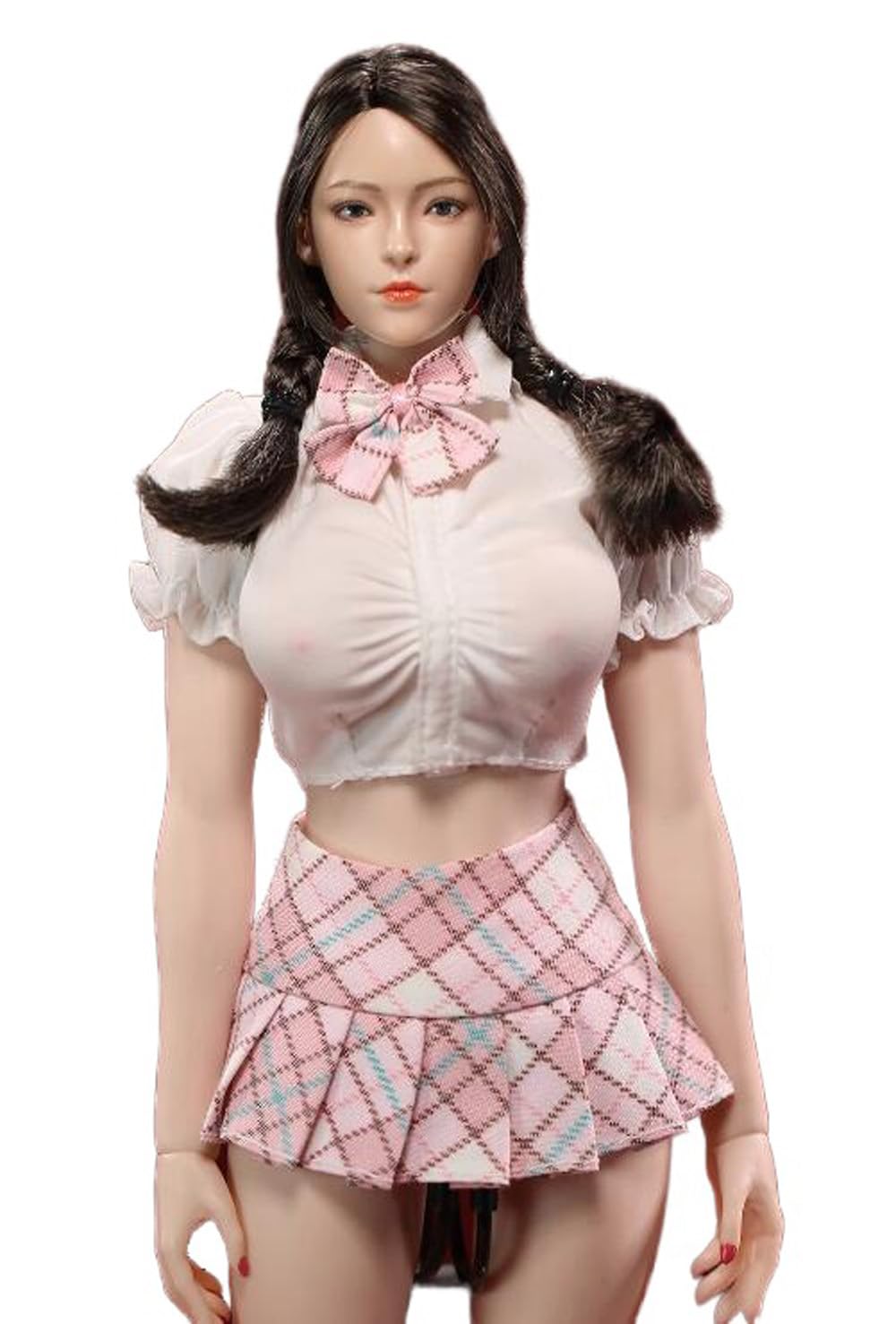 1/6 scale female clothes,bubble sleeve short blouse halter & skirts for 12 inch woman action figure,JIAOU DOLL JO23X-12