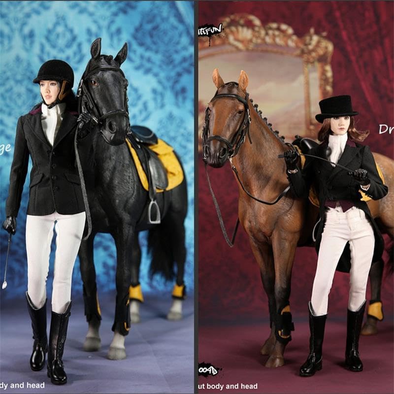 MR.Z MULTIFUN 1/6 scale Women's Equestrian Clothing Set with Racehorse Model for 12 inch female action figure MF004A