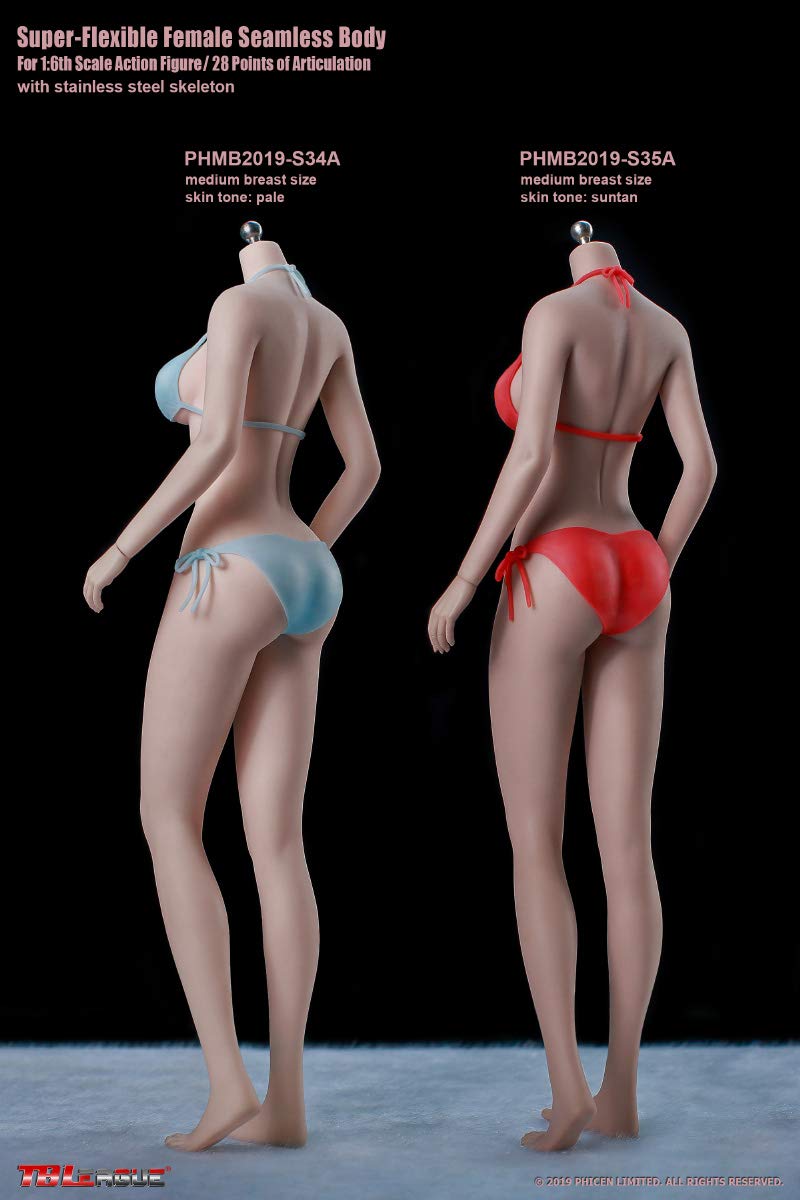 i8 toys TBLeague Phicen PHMB2019-S34A 1/6 sexy female seamless pale body for 12 inch women action figure pale skin without head