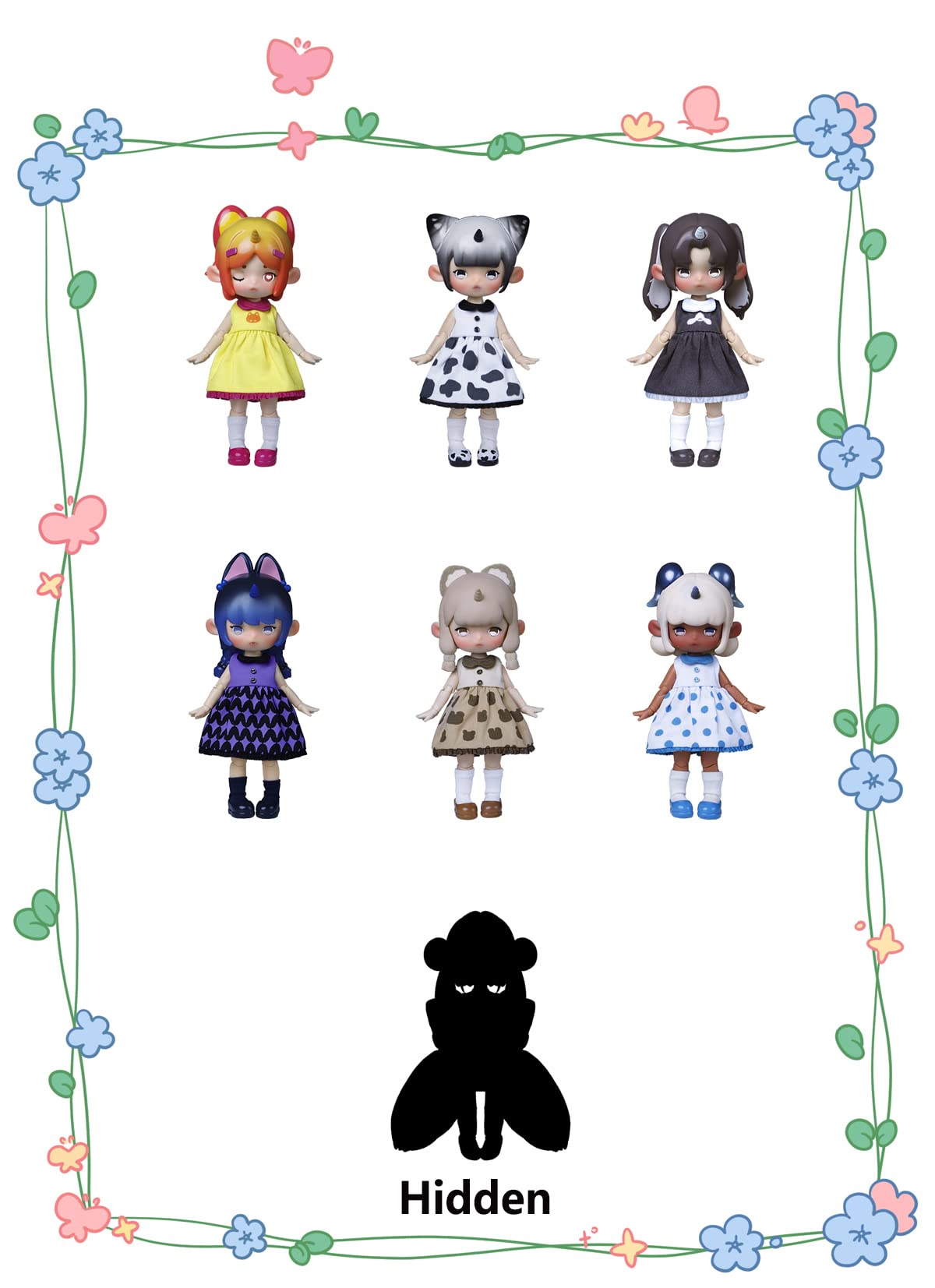 i8 TOYS Penny's Box Natural Mystery Series Cute Doll 5 Inch Action Figure (6PC fullset)