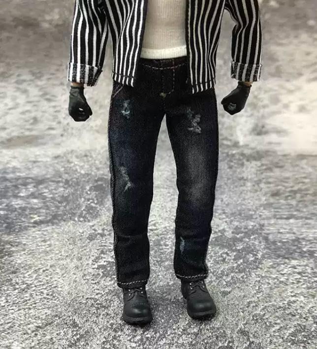 1/12 scale figure clothes Jeans male pants for 6 inch man action fgure body