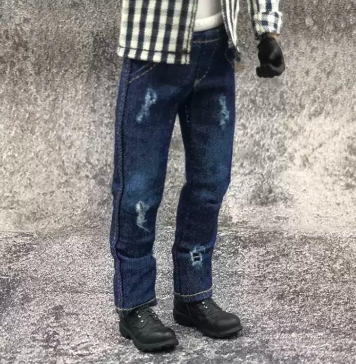 1/12 scale figure clothes Jeans male pants for 6 inch man action fgure body