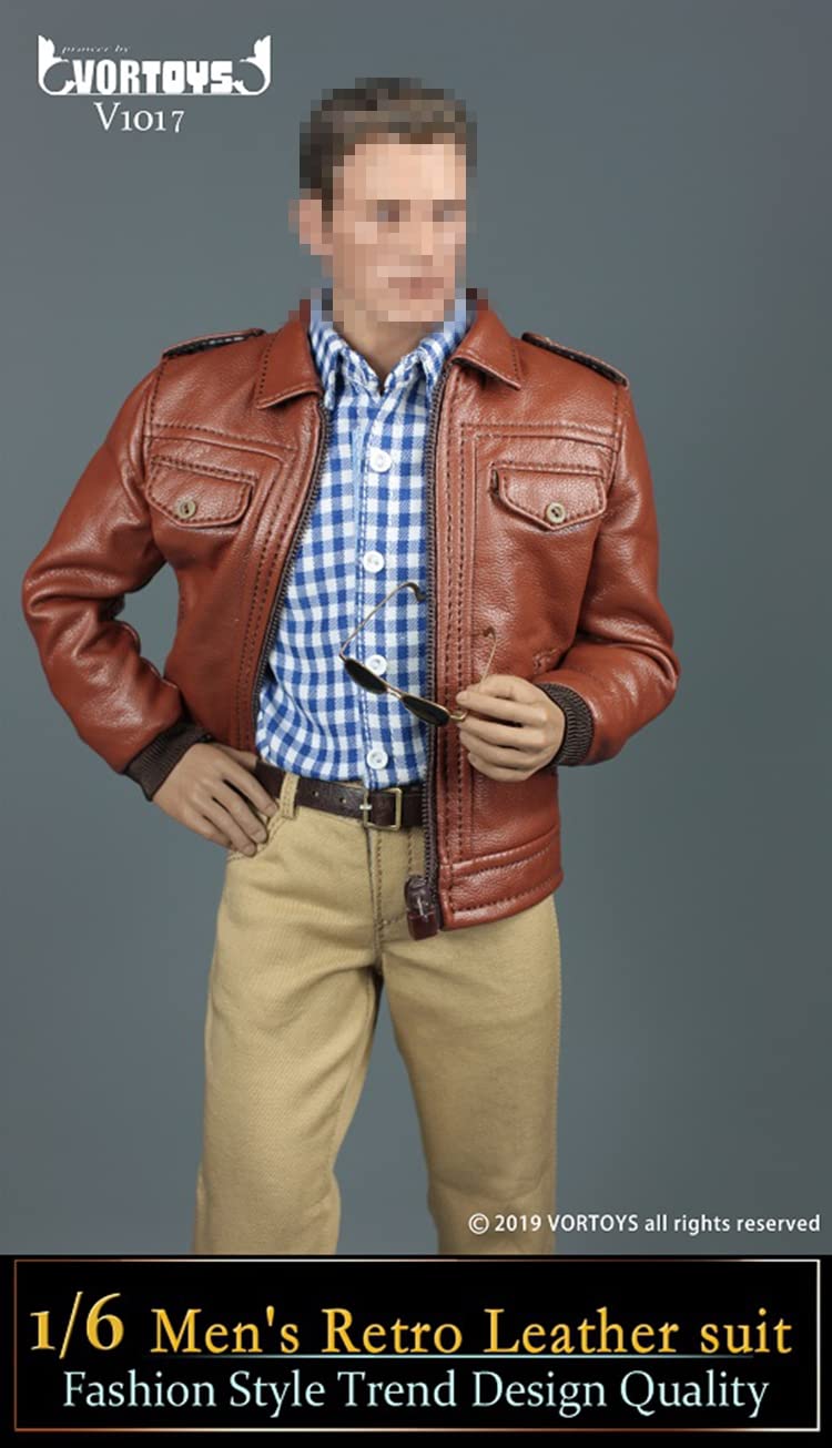 YSBRING VORTOYS V1017 1/6 Scale Men's Retro Leather Jacket Suit for 12 Inch Male Action Figure M31 Body (no body)