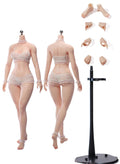 TBLeague 1/6 scale super flexible female seamless body Pale Skin Headless Detachable Feet for 12 inch woman action figure