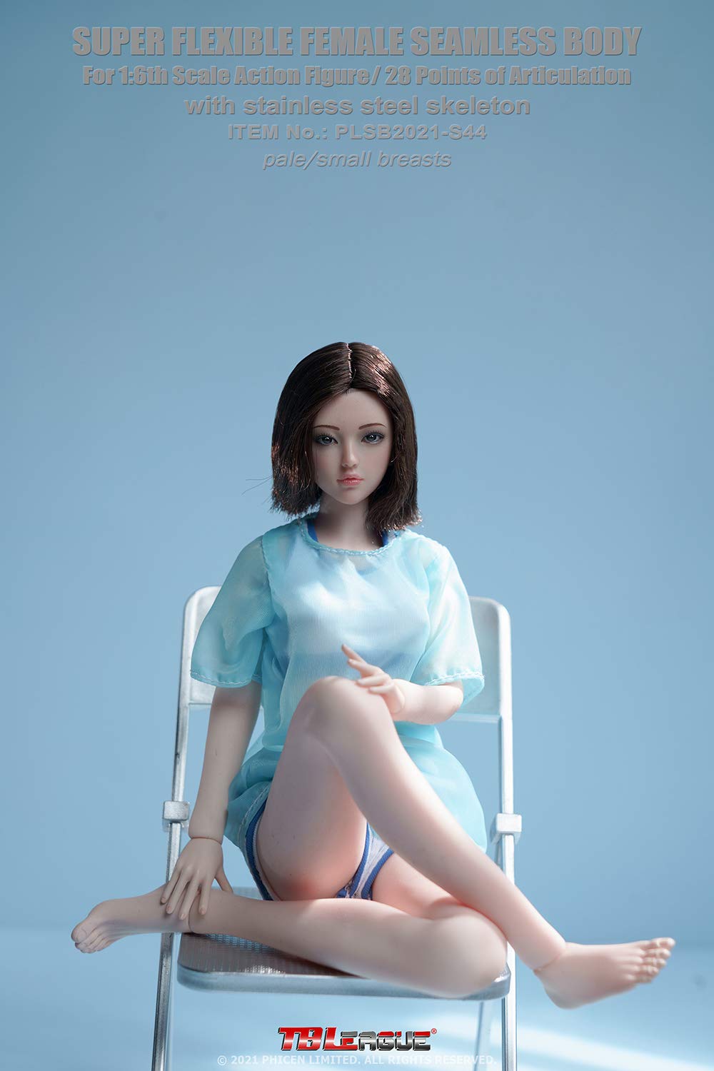 TBLeague PLSB2021-S44 1/6 scale sexy female body for 12 inch collectable action figure pale skin with head sculpt and clothes