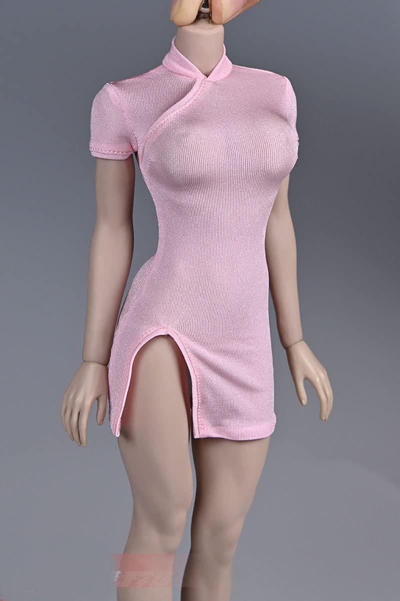 1/6 scale female fashion clothes cheongsam for 12 inch collectable action figure Pink