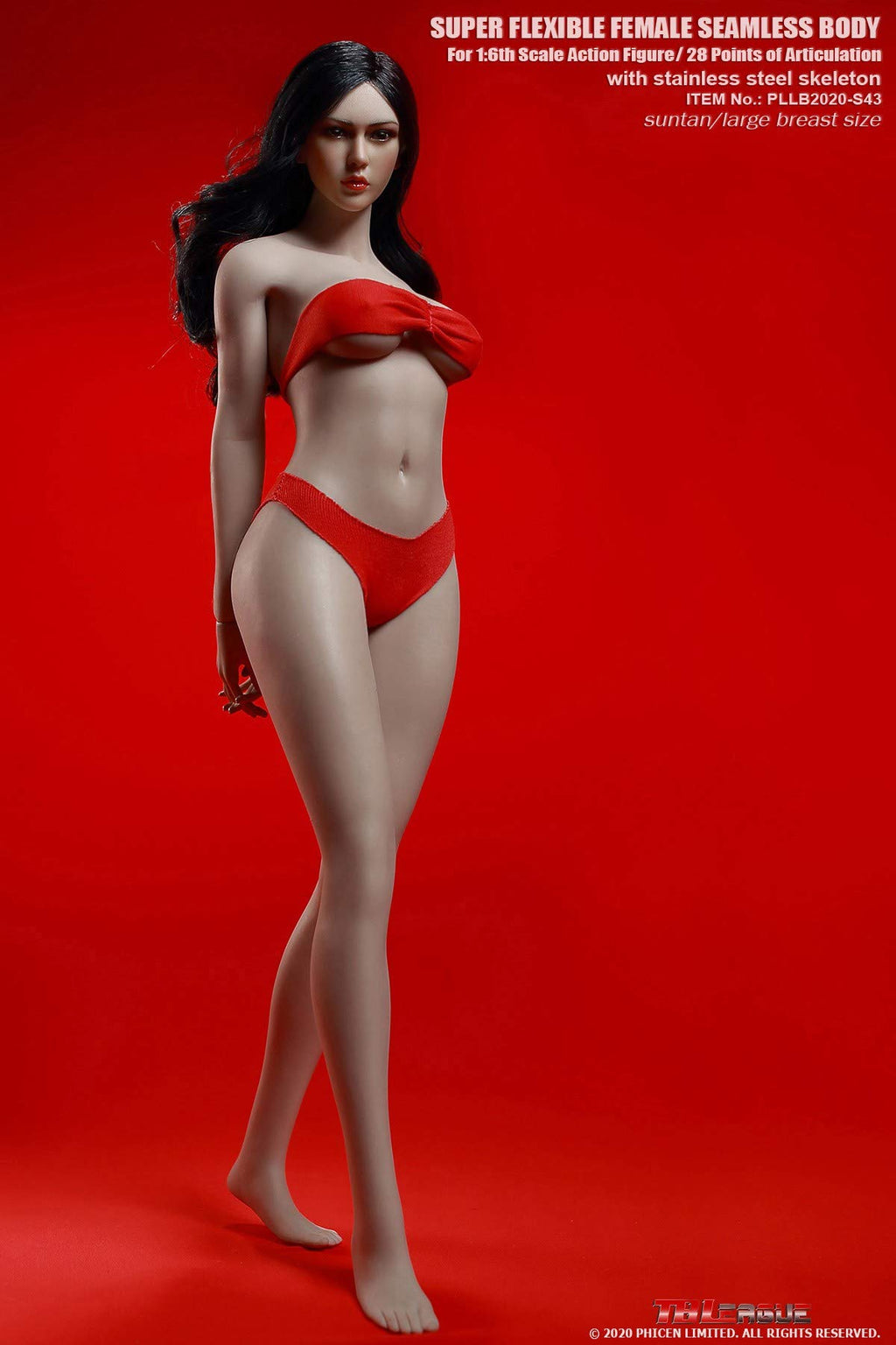 BLeague PLSB2021-S45A 1/6 scale sexy female body for 12 inch collectable action figure suntan skin without head sculpt