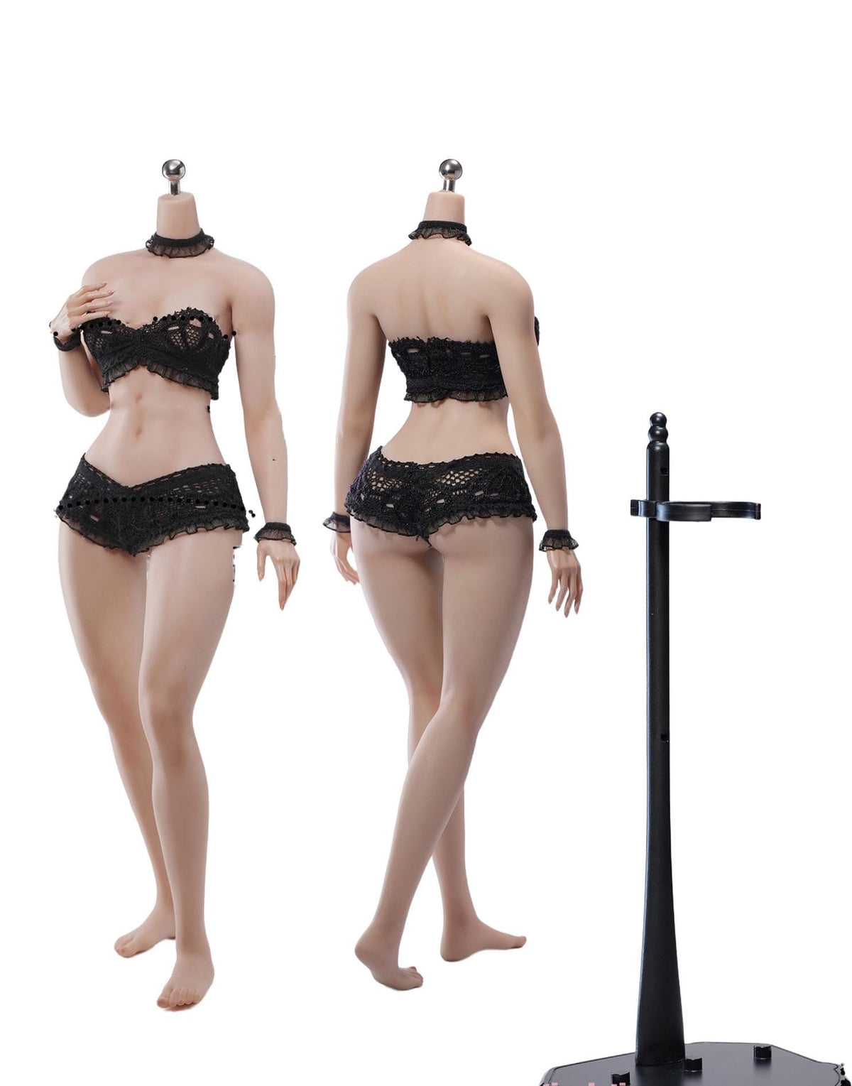 TBLeague 1/6 scale super flexible female seamless body Pale Skin Headless Detachable Feet for 12 inch woman action figure